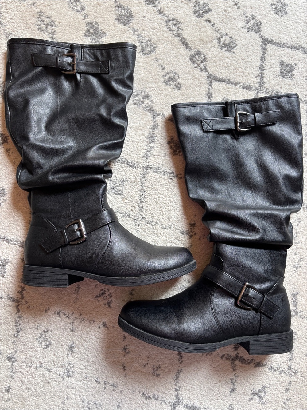 Extra Wide Calf Mid-Calf Buckle Boots